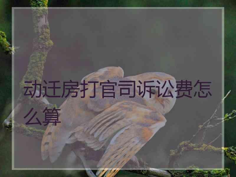 动迁房打官司诉讼费怎么算