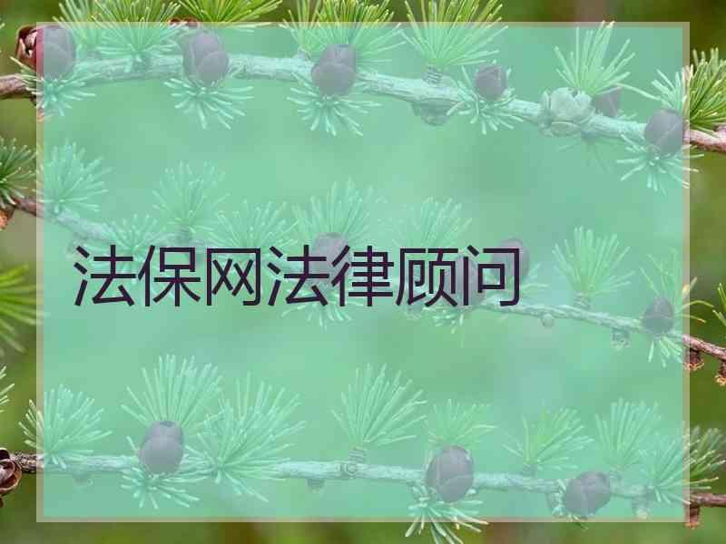 法保网法律顾问