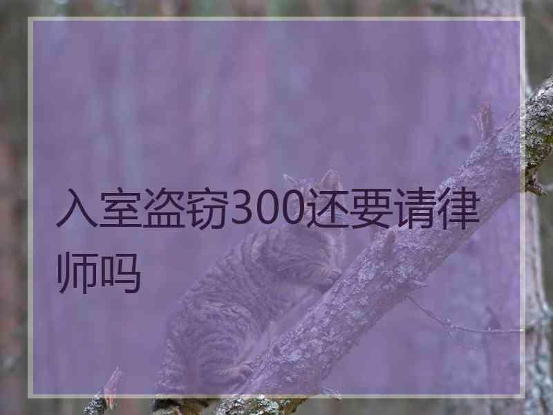 入室盗窃300还要请律师吗