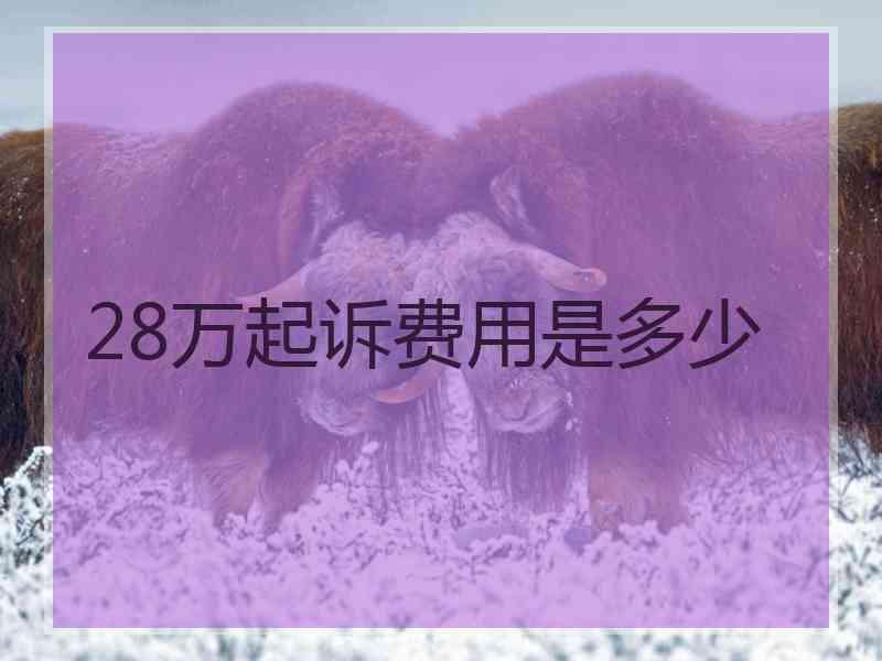 28万起诉费用是多少