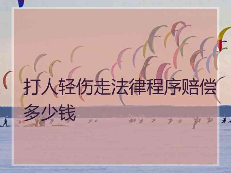 打人轻伤走法律程序赔偿多少钱