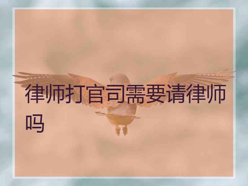 律师打官司需要请律师吗