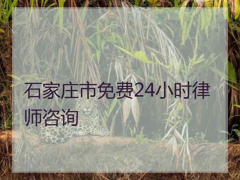 石家庄市免费24小时律师咨询