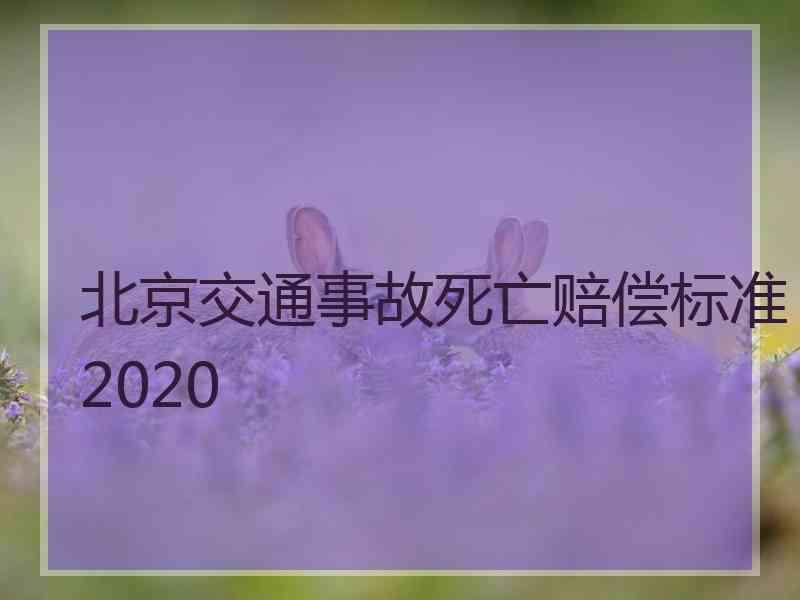 北京交通事故死亡赔偿标准2020_北京交通事故赔偿标准明细表2021