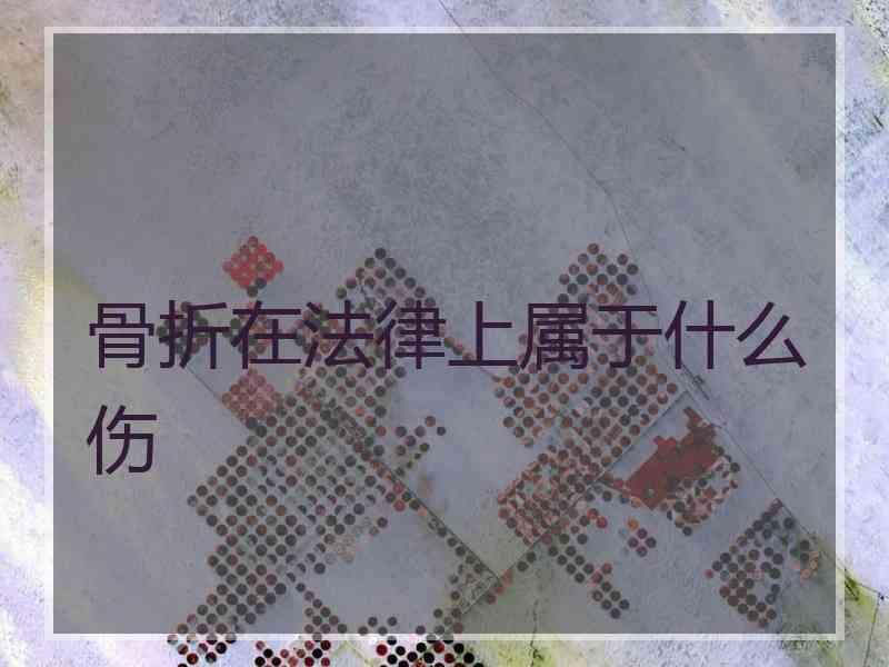 骨折在法律上属于什么伤