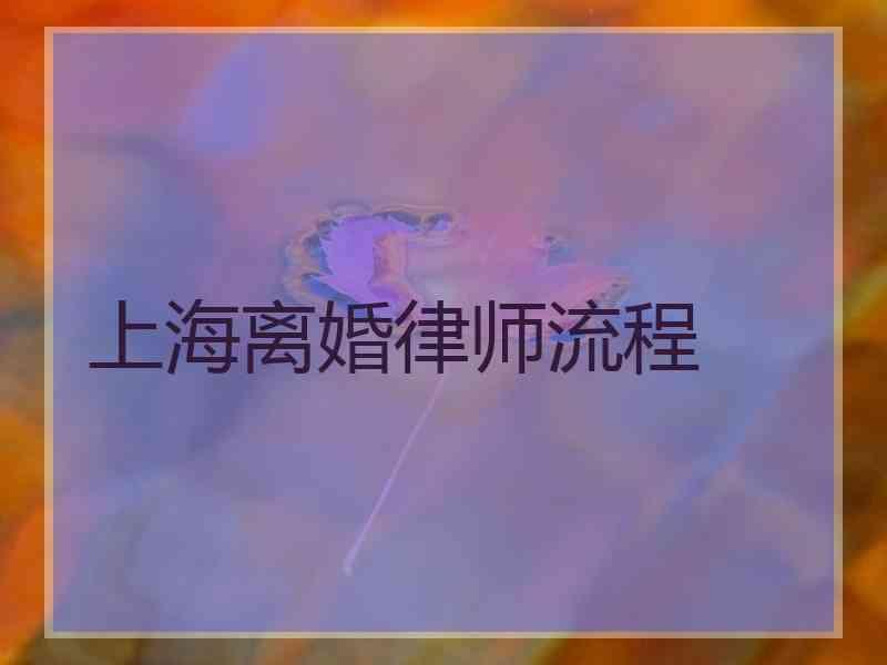 上海离婚律师流程