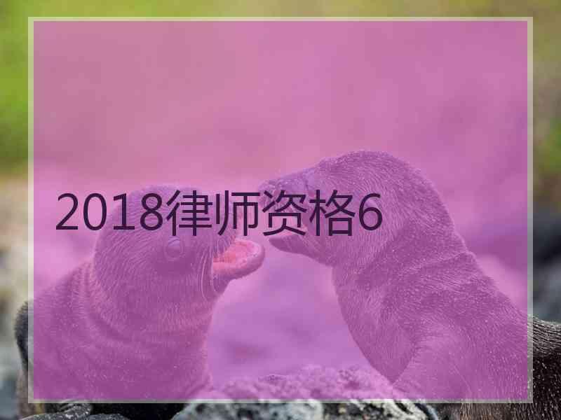 2018律师资格6