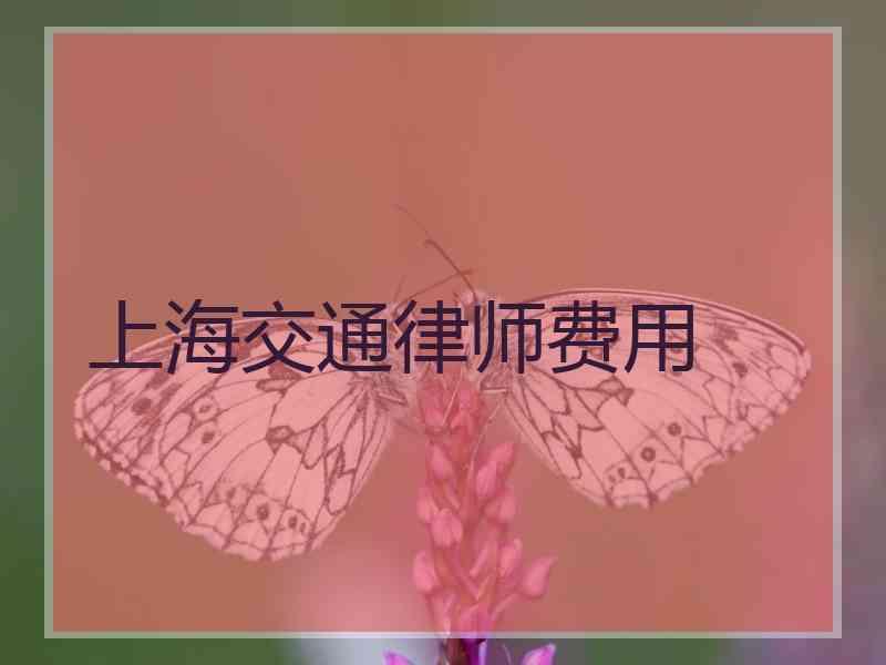 上海交通律师费用