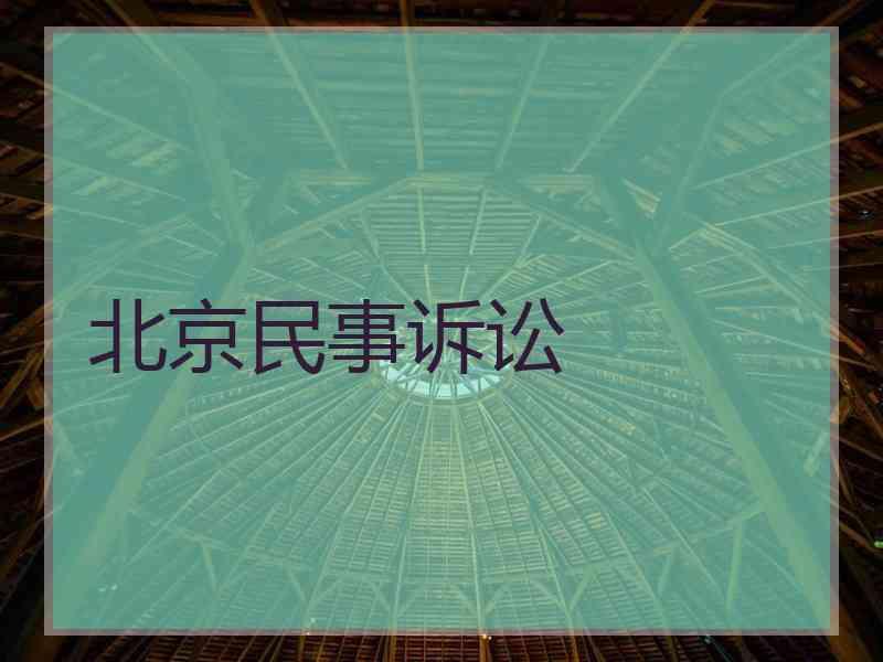 北京民事诉讼
