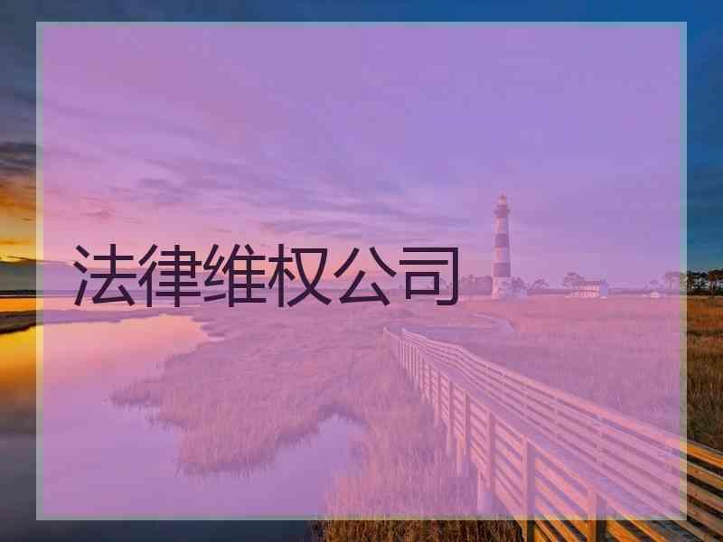 法律维权公司