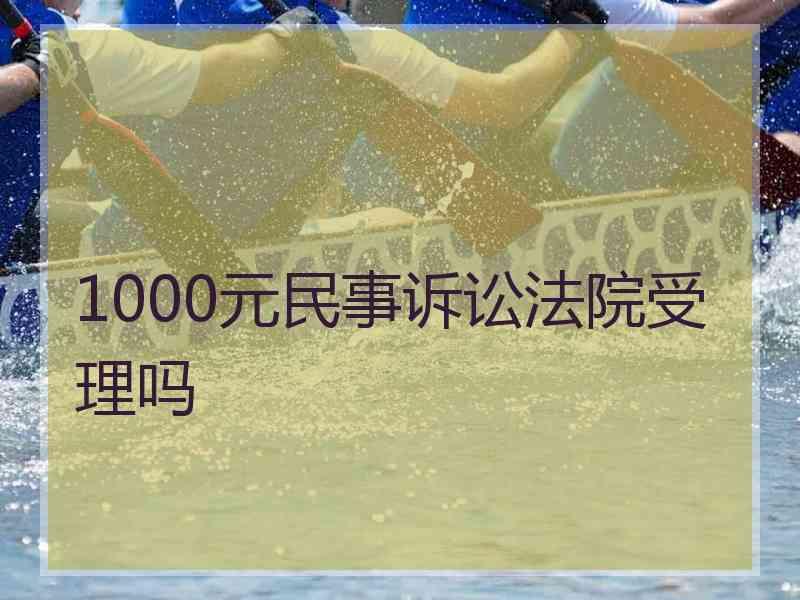 1000元民事诉讼法院受理吗