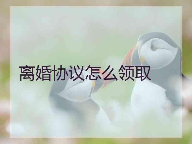 离婚协议怎么领取