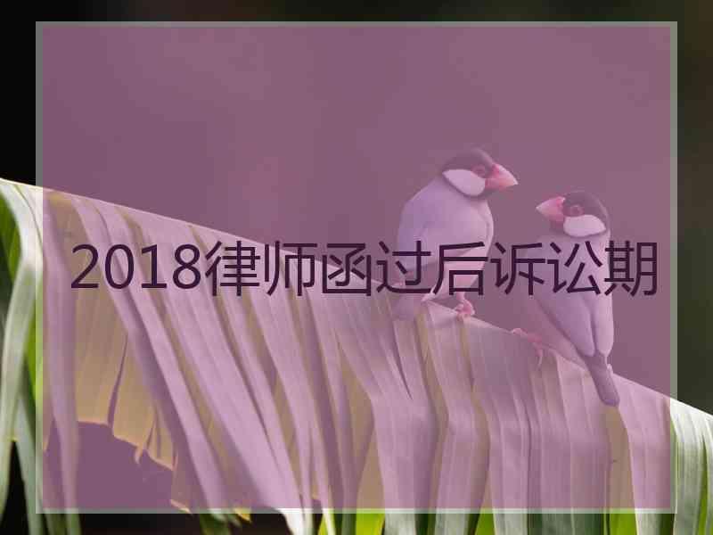 2018律师函过后诉讼期