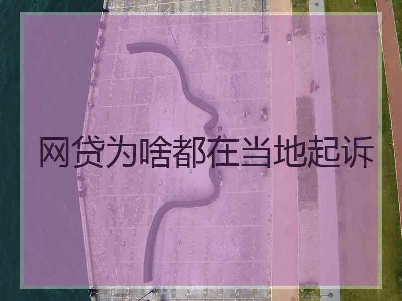 网贷为啥都在当地起诉