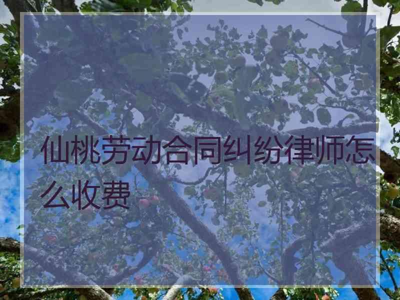 仙桃劳动合同纠纷律师怎么收费