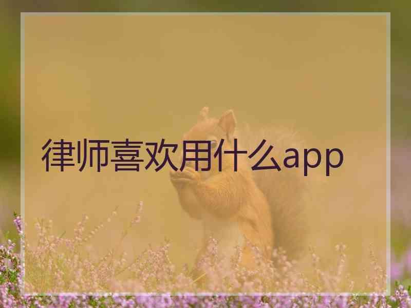 律师喜欢用什么app