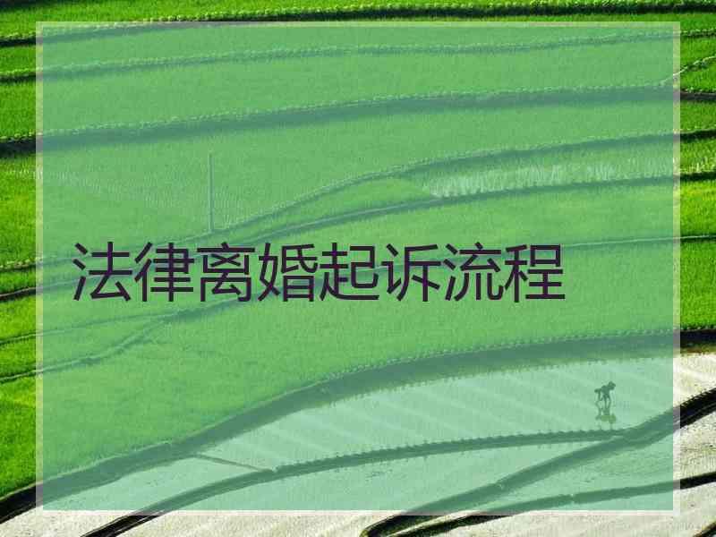 法律离婚起诉流程