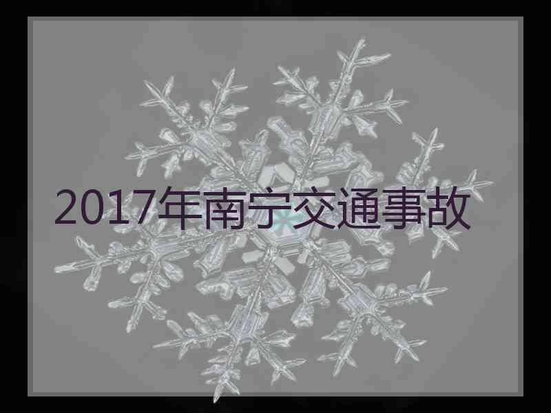 2017年南宁交通事故