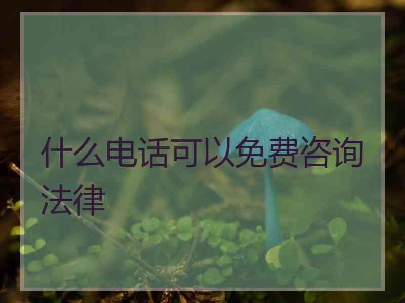 什么电话可以免费咨询法律