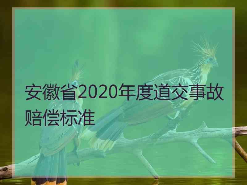 安徽省2020年度道交事故赔偿标准