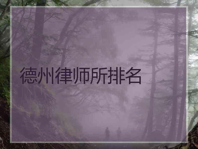 德州律师所排名