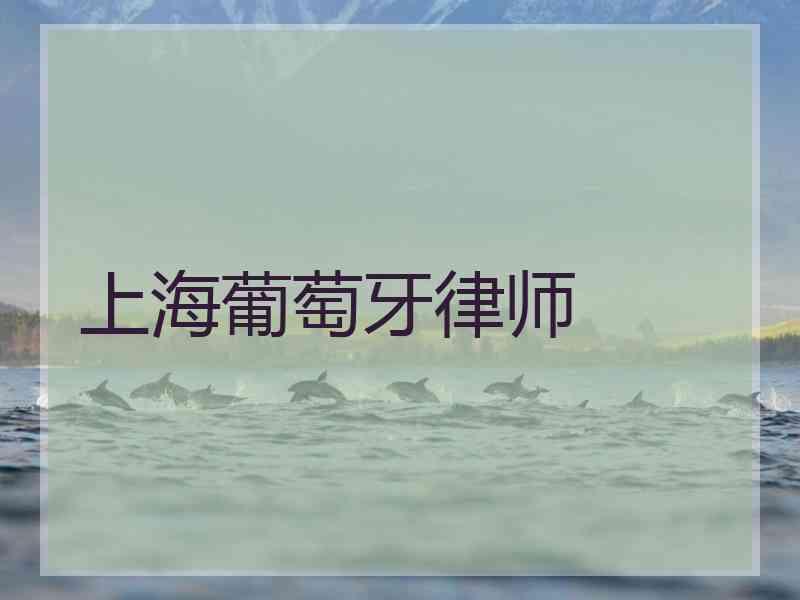 上海葡萄牙律师
