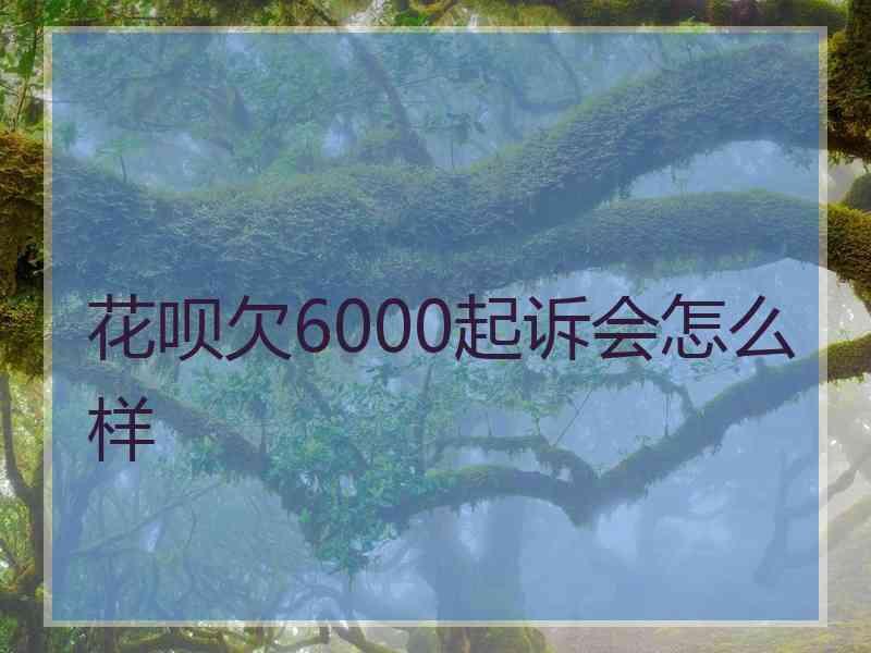 花呗欠6000起诉会怎么样