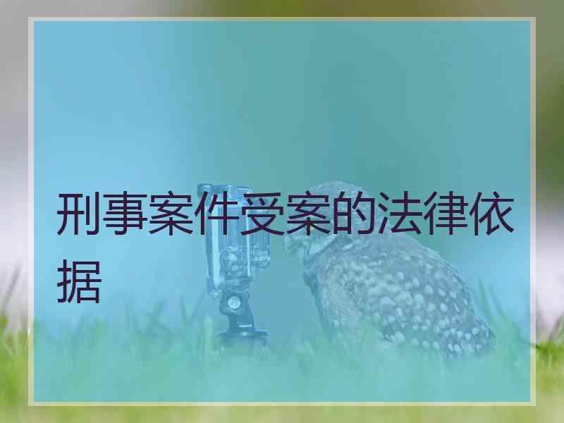 刑事案件受案的法律依据