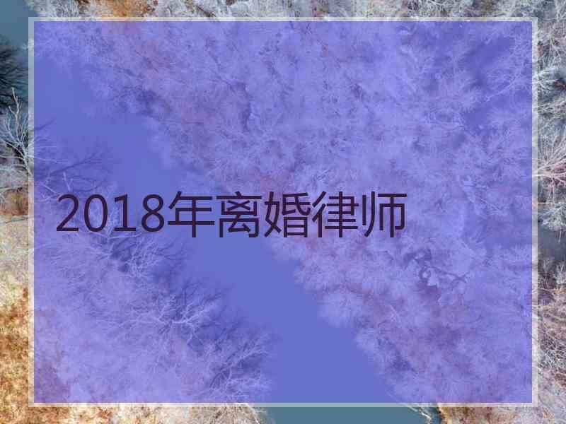 2018年离婚律师