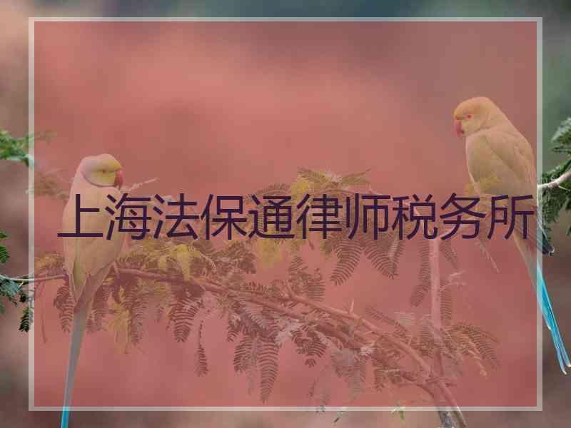 上海法保通律师税务所