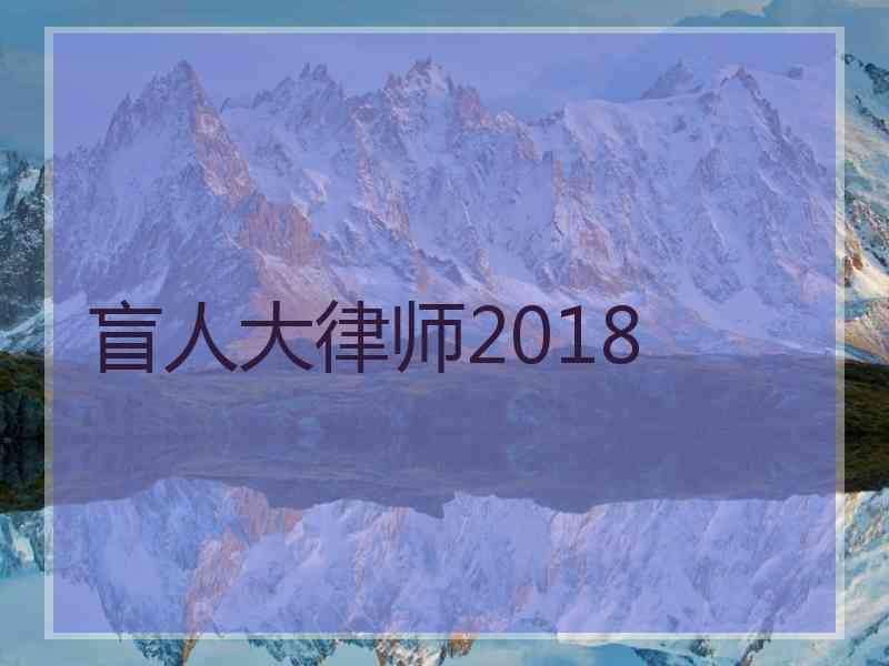 盲人大律师2018