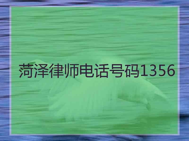 菏泽律师电话号码1356