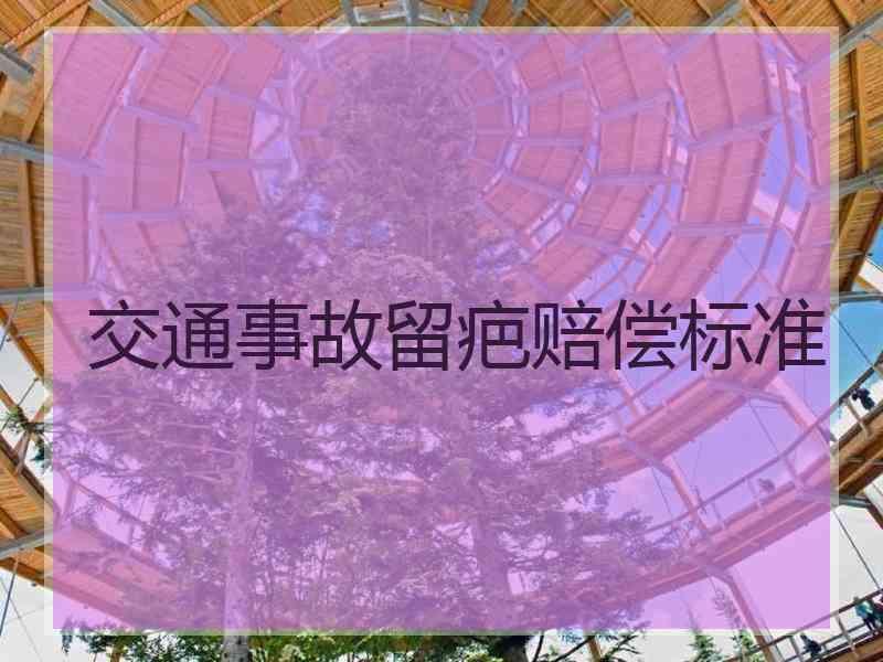 交通事故留疤赔偿标准