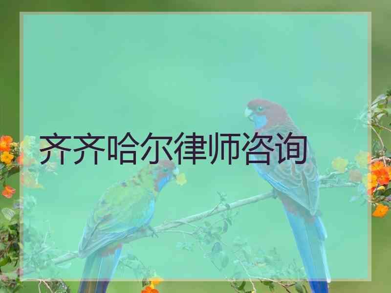 齐齐哈尔律师咨询