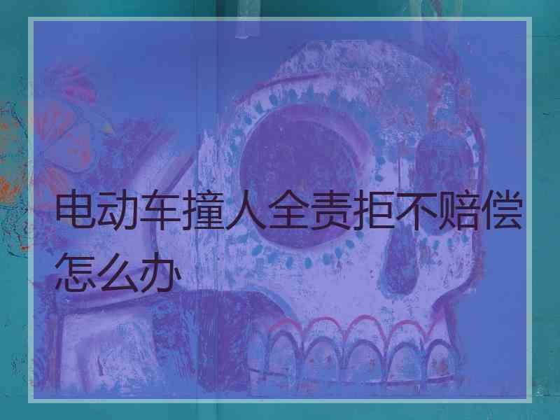 电动车撞人全责拒不赔偿怎么办