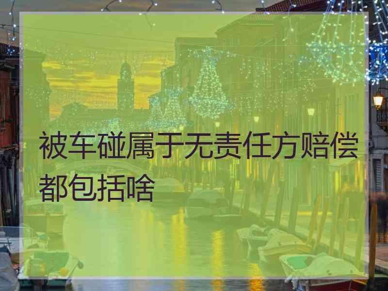 被车碰属于无责任方赔偿都包括啥