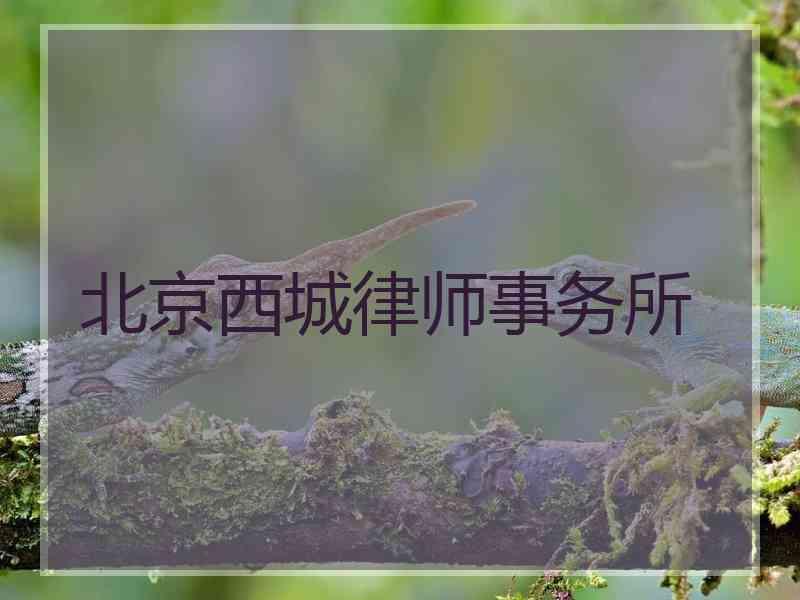 北京西城律师事务所