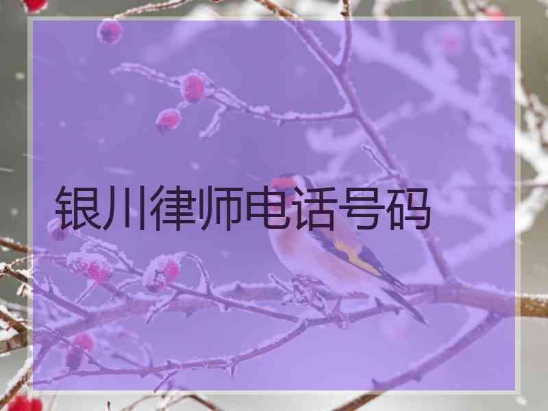 银川律师电话号码