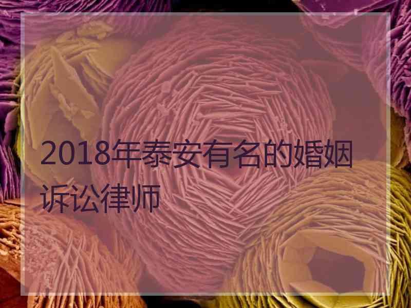 2018年泰安有名的婚姻诉讼律师