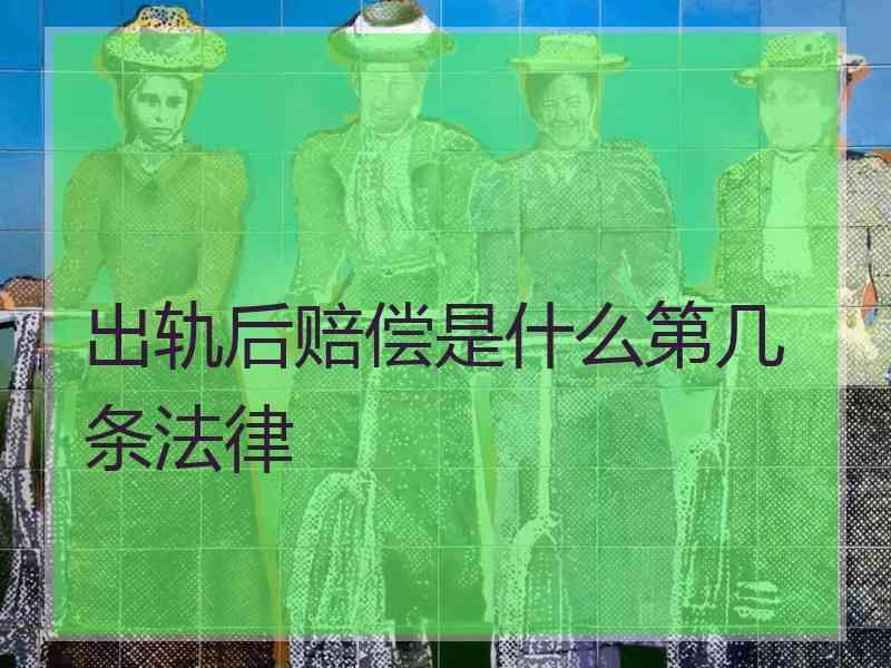 出轨后赔偿是什么第几条法律