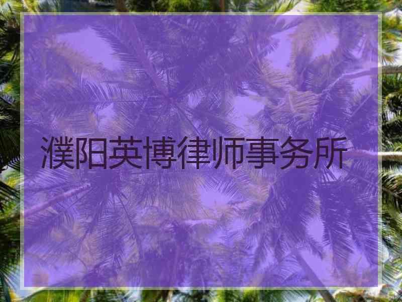 濮阳英博律师事务所