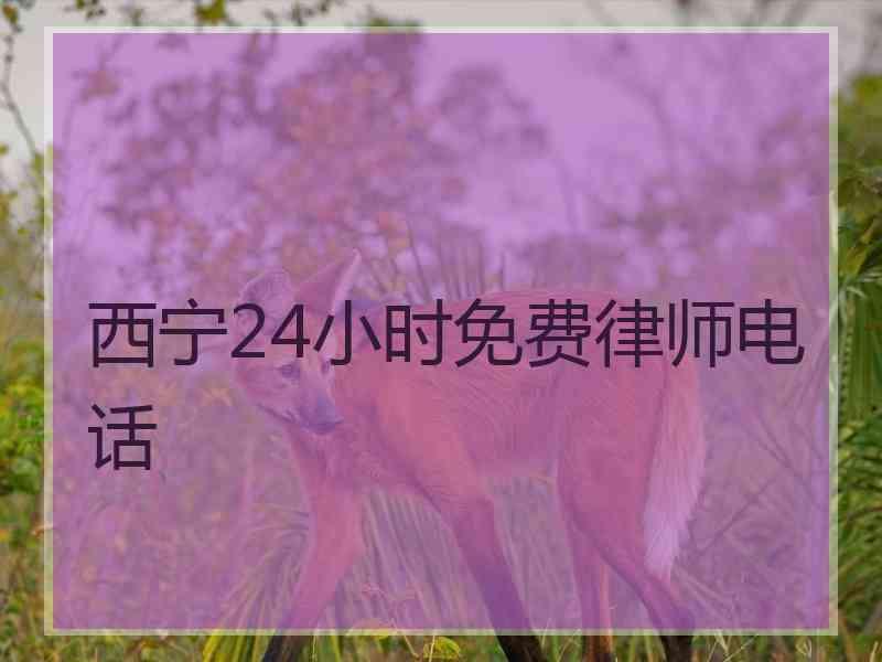 西宁24小时免费律师电话