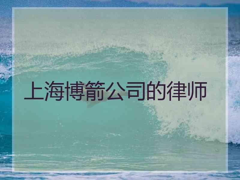 上海博箭公司的律师