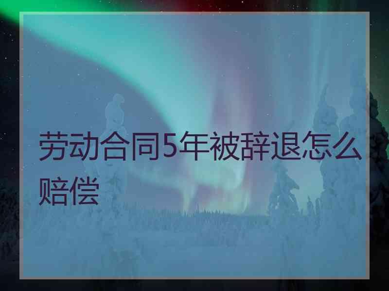 劳动合同5年被辞退怎么赔偿