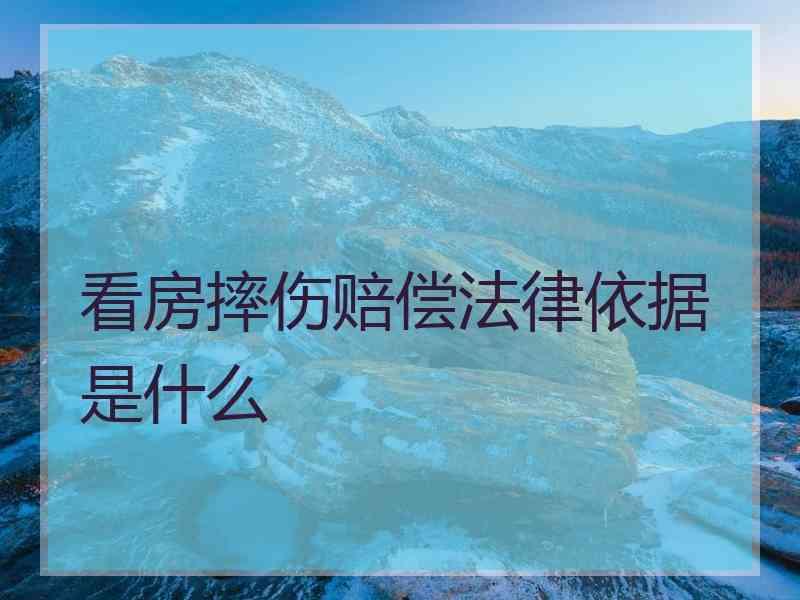 看房摔伤赔偿法律依据是什么