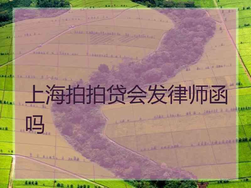 上海拍拍贷会发律师函吗