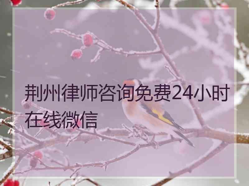 荆州律师咨询免费24小时在线微信