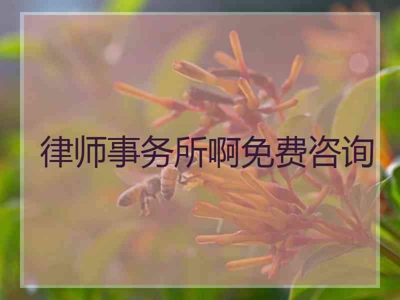 律师事务所啊免费咨询