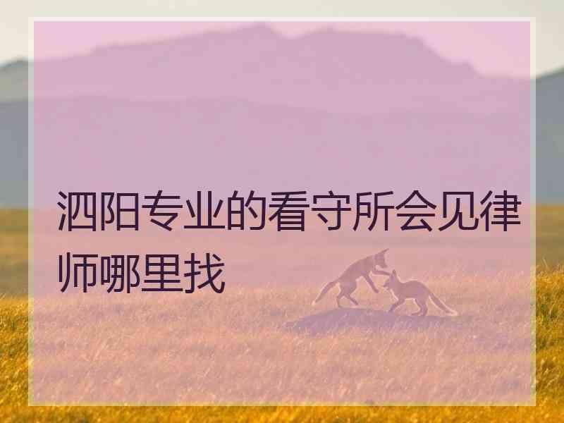 泗阳专业的看守所会见律师哪里找