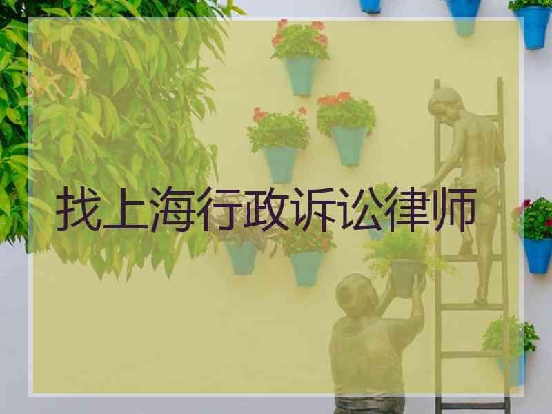 找上海行政诉讼律师